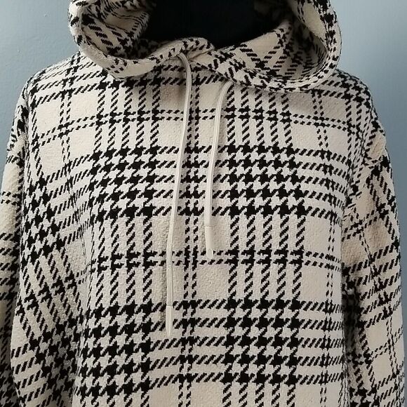 Zara Men Herringbone Plaid Hooded Jacket Large X Large Don't Crave the Fantasy - Picture 3 of 12